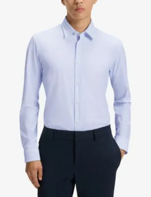 BOSS Graphic-Print Regular-Fit Stretch-Woven Shirt detail 3