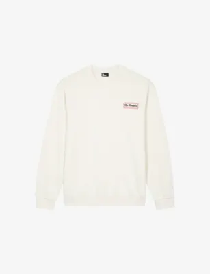 THE KOOPLES Logo-Print Regular-Fit Cotton Sweatshirt - LIGHT BEIGE