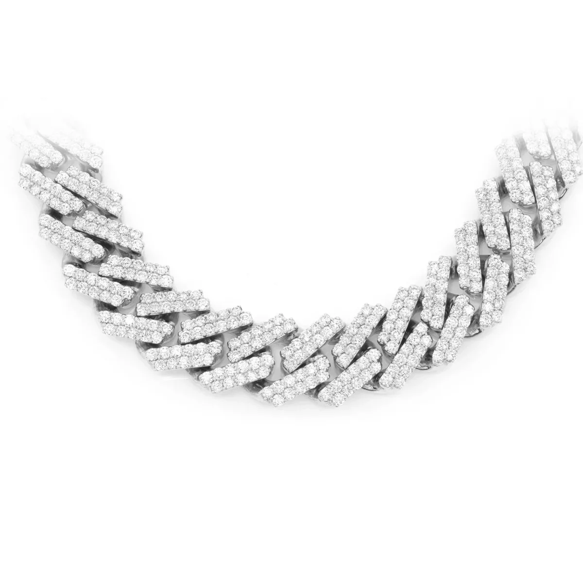 For Him Raised Cuban Diamond Necklace in 16mm / 33.00ctw / White Gold / 22" – Necklace