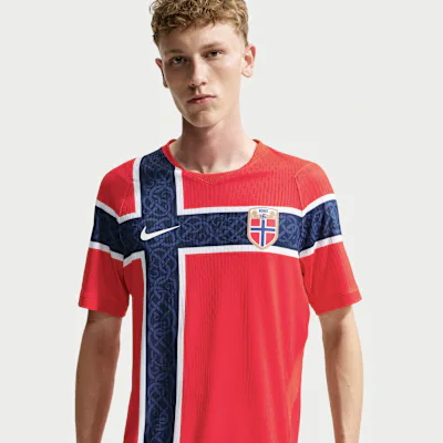 Nike Norway National Team 2026 Match Home Men's Nike Aero-FIT Football Shirt - Chile Red/White/Chile Red/White