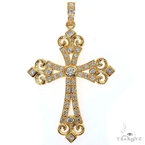 RINA - For Him FACTORY Diamond Cross Pendant 68865 in Rose Gold – Pendant