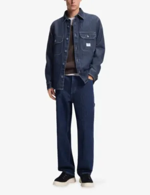 HUGO Branded Oversized Denim Shirt detail 2