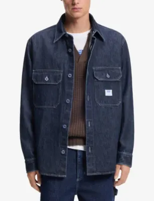 HUGO Branded Oversized Denim Shirt detail 3