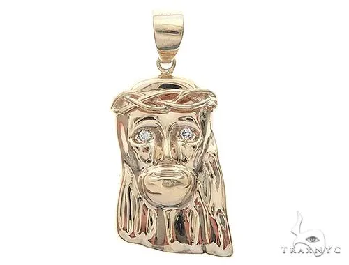 RINA - For Him FACTORY 14k Yellow Gold Jesus Pendant 35495 in Rose Gold – Pendant