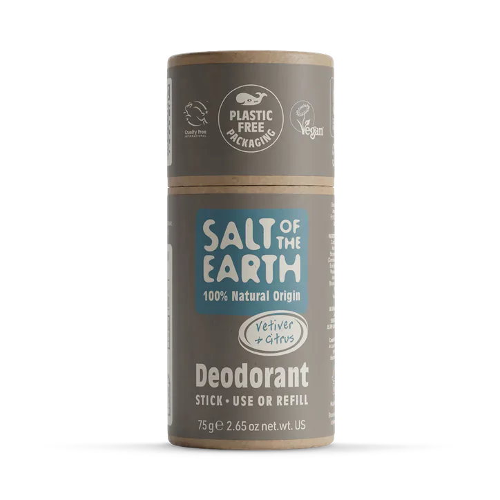 Salt of the Earth Vetiver & Citrus Natural Deodorant Stick - Use or Refill