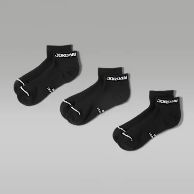Jordan Everyday Elevated No-Show Socks (3 Pairs) - Black/White