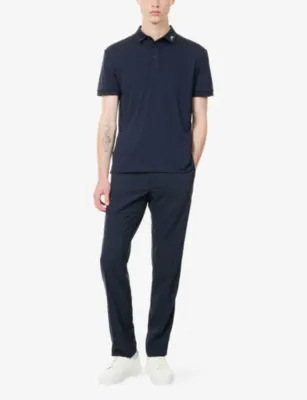 J.LINDEBERG KV Logo-Embroidered Woven Polo Shirt detail 2