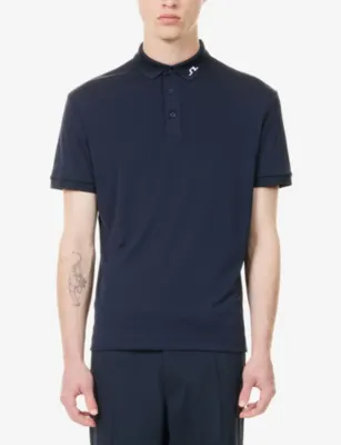J.LINDEBERG KV Logo-Embroidered Woven Polo Shirt detail 3