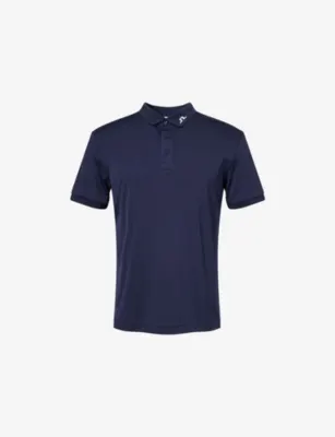 J.LINDEBERG KV Logo-Embroidered Woven Polo Shirt