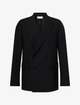 DRIES VAN NOTEN Barry Double-Breasted Wool Blazer
