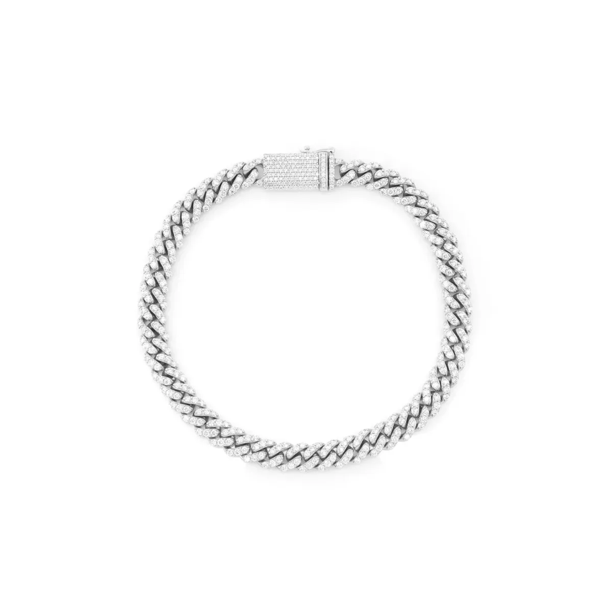 For Him Miami Cuban Diamond Bracelet in 4mm /1.50ctw / Rose Gold / 8" – Bracelet