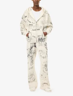 HELLSTAR Graffiti Zip Cotton-Jersey Hoody detail 2
