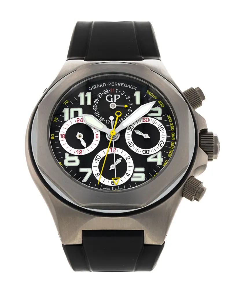 Girard Perregaux Laureato 80180-21-611-FK6A — 2015 — Excellent in Black Arabic – Pre-owned watches