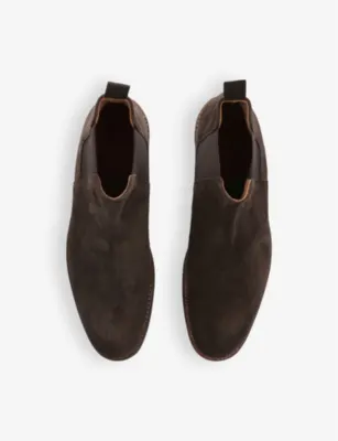 GRENSON Declan suede Chelsea boots - EUR 43.5 / 9.5 UK MEN in Dark Brown, additional product view 2