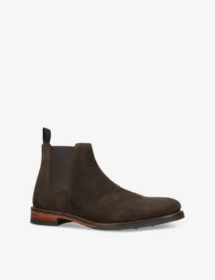 GRENSON Declan suede Chelsea boots - EUR 43.5 / 9.5 UK MEN in Dark Brown, additional product view 3
