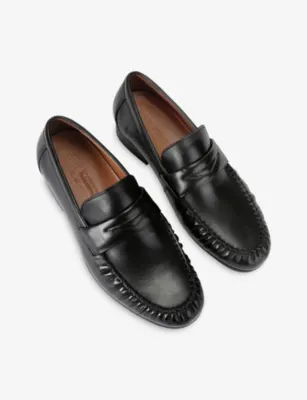 STEVE MADDEN Passage Leather Loafers - EUR 40 / 6 UK MEN in BLACK, additional product view 2