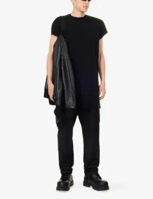 RICK OWENS Cap-Sleeve Jumbo Cotton T-shirt detail 2