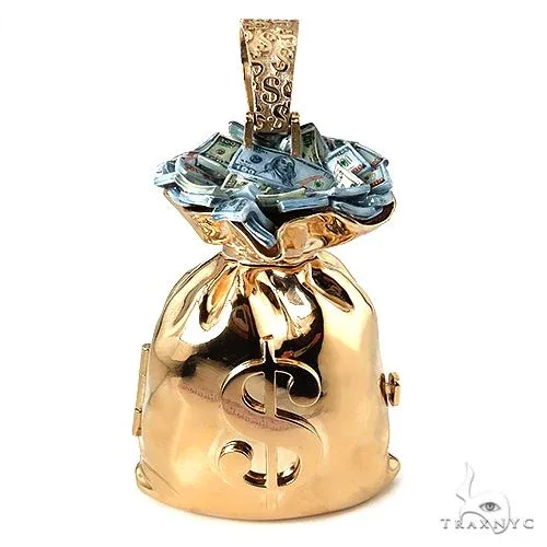 RINA - For Him CUSTOM Money Bag Treasure Pendant 69549 in Rose Gold – Pendant