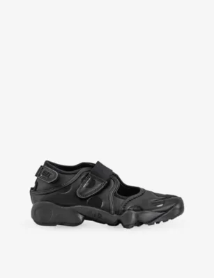 For Him Air Rift Leather Trainers - 4.5 in BLACK BLACK POLKE DOT – Mens | Trainers | Lace up trainers