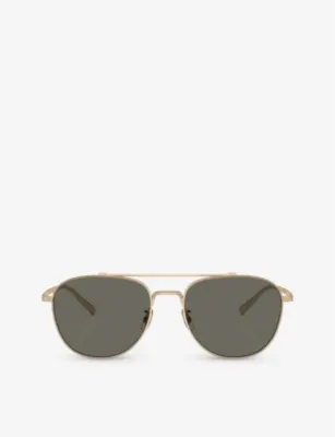 OLIVER PEOPLES OV1335ST pilot-frame titanium sunglasses