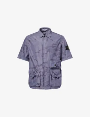 STONE ISLAND Camo Compass-Badge Ripstop Cotton-Blend Shirt