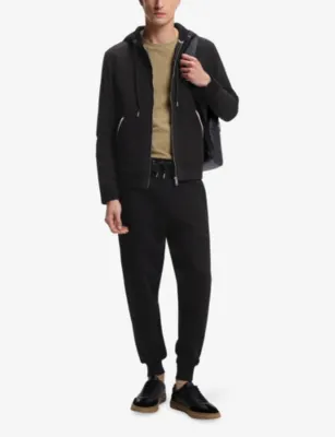 BOSS Drawstring-Waist Cotton-Jersey Jogging Bottoms detail 2