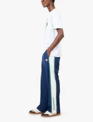 CASABLANCA Logo-Patch Colour-Block Track Jogging Bottoms detail 2