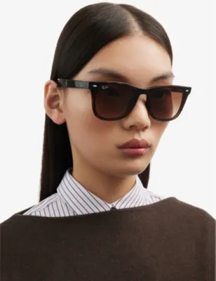 RAY-BAN RB4420 square-frame injected sunglasses detail 2