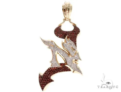 RINA - For Him CUSTOM Pave Diamond Custom New Jersey Devil Pendant 64017 in Rose Gold – Pendant
