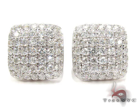 RINA - For Him FACTORY 18K Gold Icy Diamond Pillow Earrings 25602 in Rose Gold – Earrings