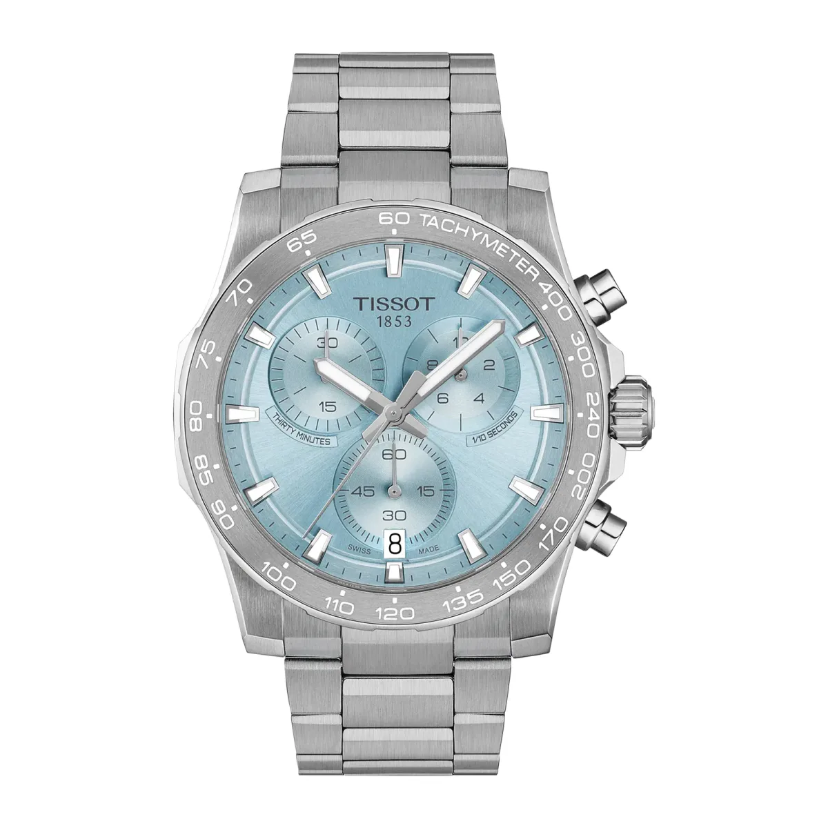 Tissot Supersport Chrono 42mm Mens Watch Ice Blue