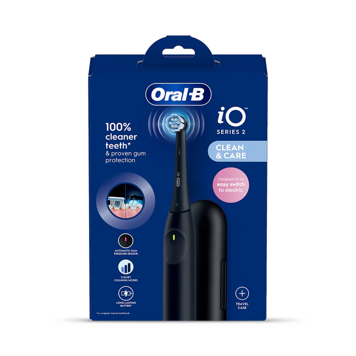 ORAL-B iO2 Rechargeable Night Black Toothbrush With Travel Case