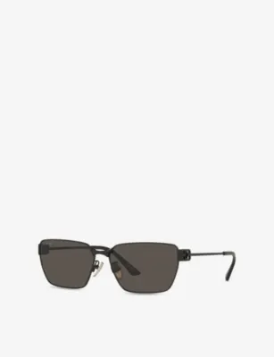 BALENCIAGA BB0374SK Rectangle-Frame Metal Sunglasses