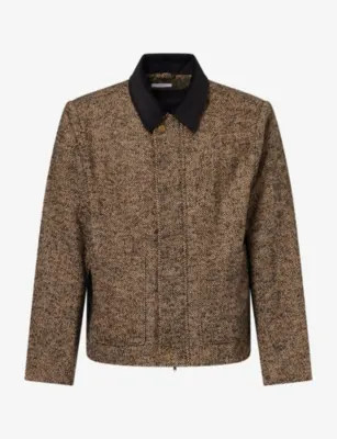 PERCIVAL Boxy Herringbone Woven Jacket