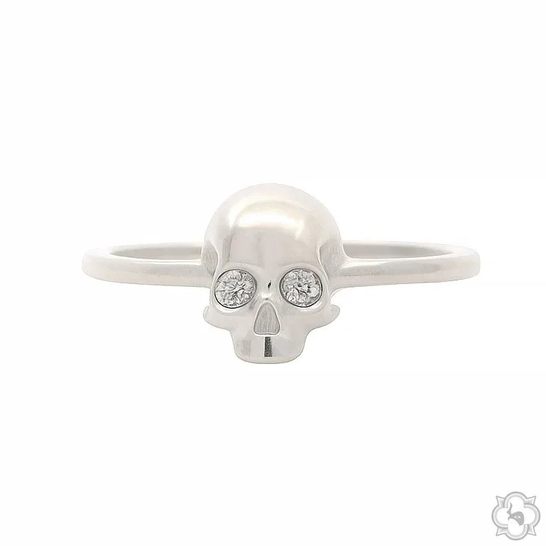 MARYAM - For Him SILVER .925 Silver Diamond Skull Ring 70858 in 10 – Ring