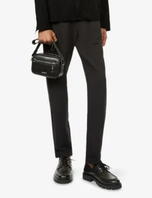 THE KOOPLES Branded-strap leather cross-body bag in BLACK, additional product view 2