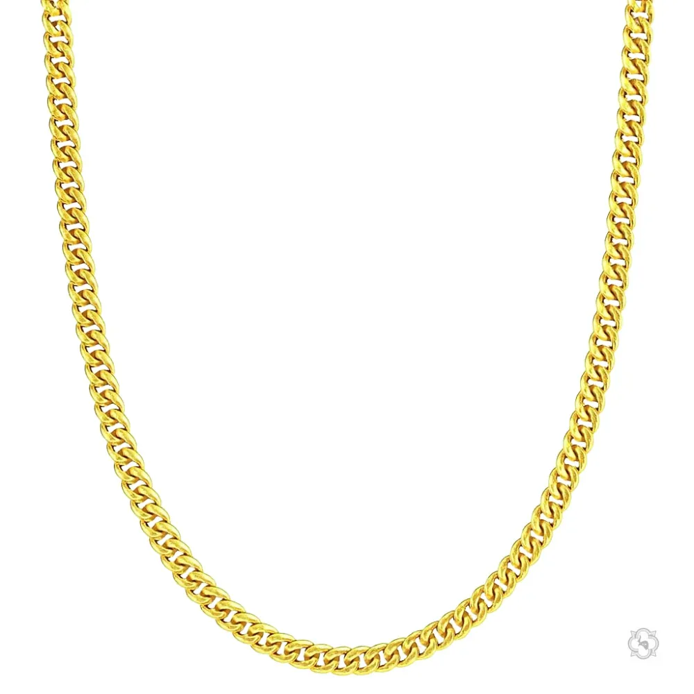 JALGAS - ROYAL CHAIN GROUP 14k Yellow Gold Thin Miami Cuban Solid Link Chain 2.6mm 22 Inches 69984 in Yellow / 22 Inches – Chain