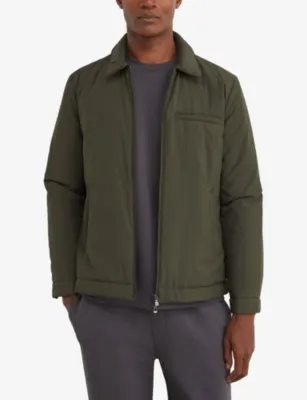 REISS Bernadi Padded Soft-Shell Jacket in OLIVE GREEN, additional product view 3