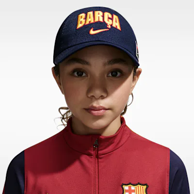 Nike F.C. Barcelona 2026/27 Club Cap Poly 6P Youth Nike Club Cap Poly 5P - Blackened Blue/Mineral Yellow