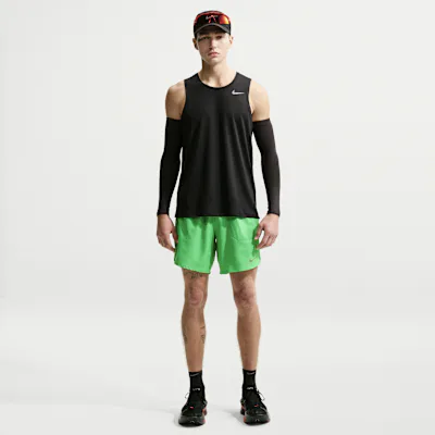 Nike Stride Men's Dri-FIT 18cm (approx.) Briefs-Lined Running Shorts - Green Spark