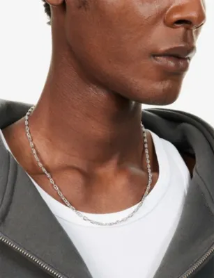 TOM WOOD Cable Chain Rhodium-Plated 925 Sterling-Silver Necklace detail 2