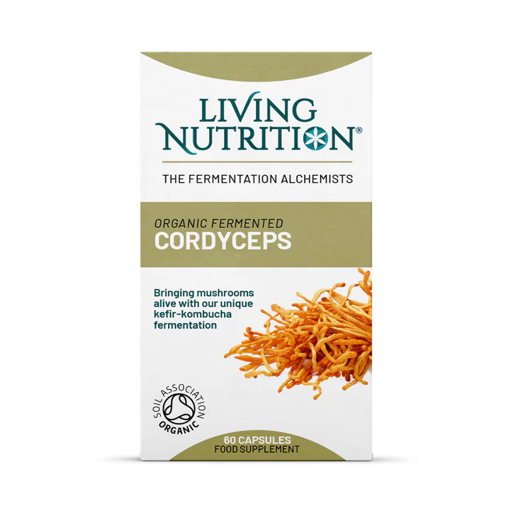 Living Nutrition Organic Fermented Cordyceps 60 Caps