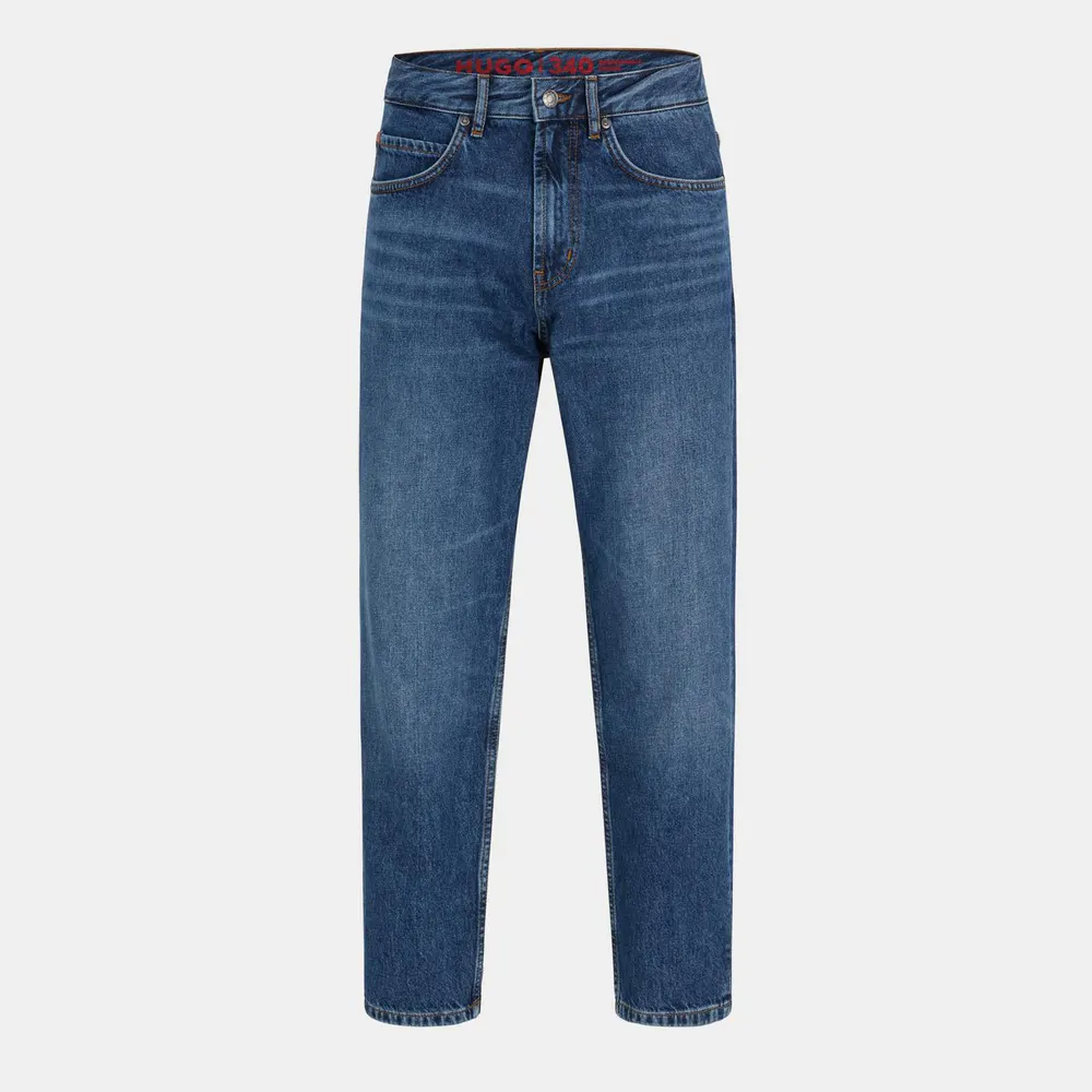 Hugo Men's Denim Jacket in Bright Blue – Clothing