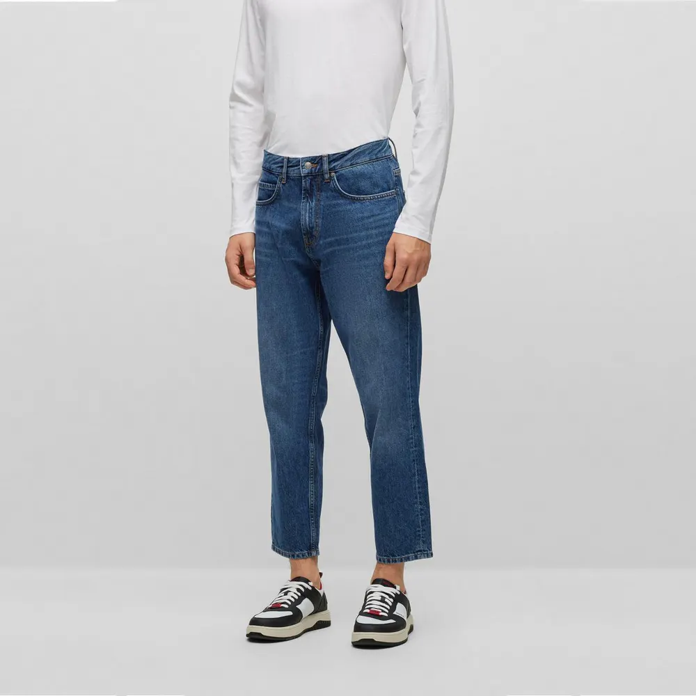 Hugo Men's Denim Jacket in Bright Blue, additional product view 2