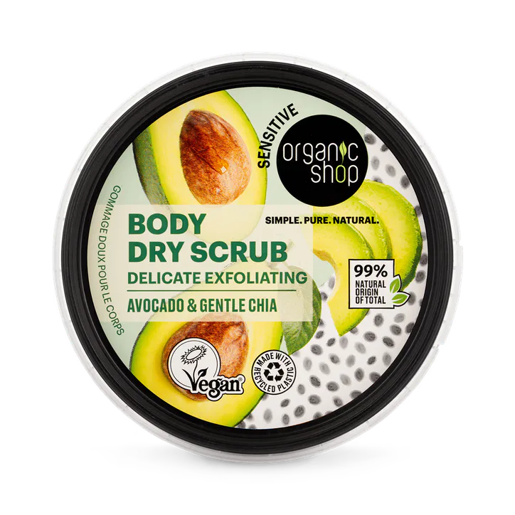 Organic Shop Delicate Exfoliating Dry Body Scrub Avocado & Chia 250ml detail 3