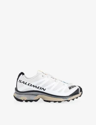 SALOMON XT-4 Woven Trainers - EUR 39 / 5 UK MEN in WHITE BLACK PEPPER – Mens | Trainers | Lace up trainers