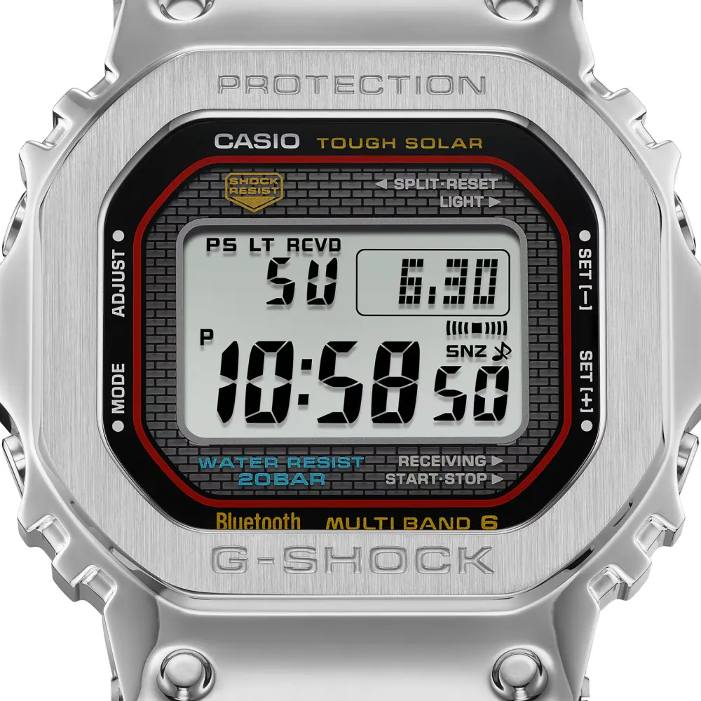 Casio G-SHOCK GMW-B5000 Series Solar 49mm X 43mm Mens Watch Silver detail 2