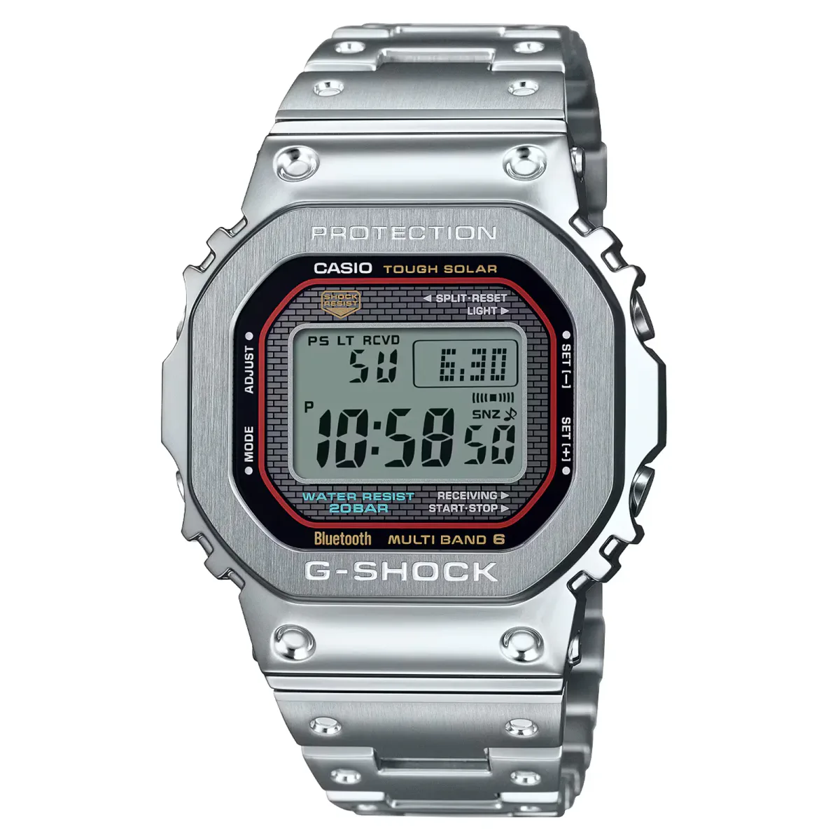 Casio G-SHOCK GMW-B5000 Series Solar 49mm X 43mm Mens Watch Silver