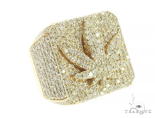 RINA - For Him CUSTOM Custom Made Weed Leaf Pinky Ring 65988 in Rose Gold / 4 – Ring