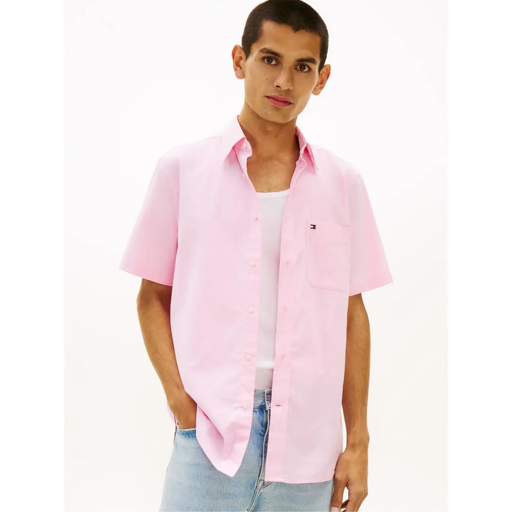Tommy Hilfiger Men's Short Sleeve Plain Shirt detail 2